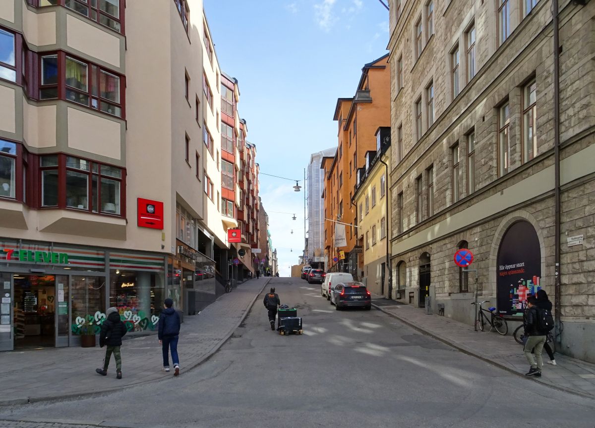Fasad på sekelskiftesfastighet på Riddargatan, Östermalm